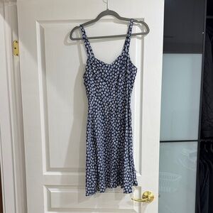 Old Navy Floral Print Blue Dress